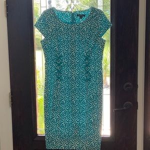 Beautifully made size 10 blue/green dress from Eden Court.